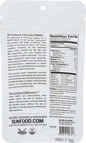 Miniatura 4 de Clorela Sunfood de pared celular rota procesada en frío no transgénica apta para veganos 2121 2 onza 1 1