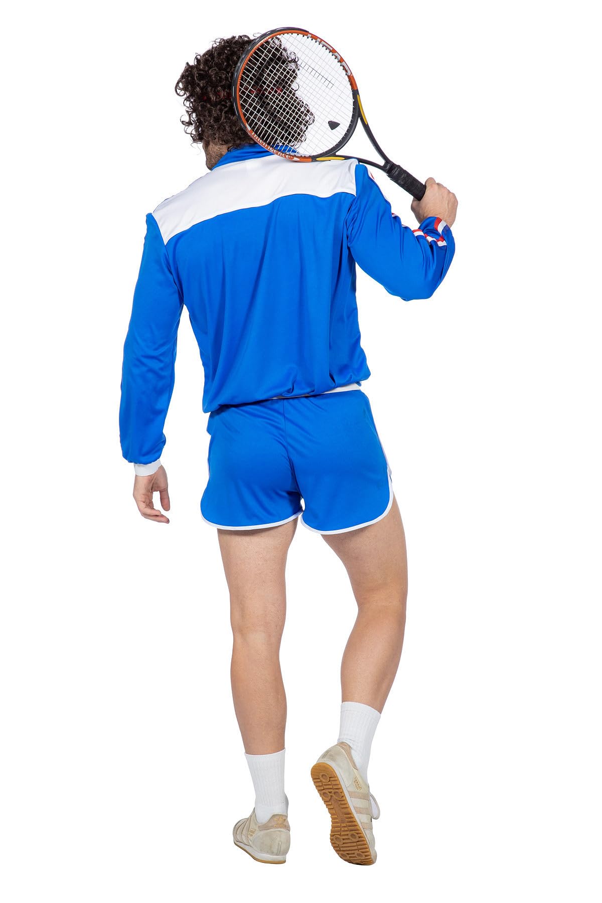 WILBERS & WILBERS - Tenue de tennis des années 80 | Ensemble 2 pièces avec short et veste, costume de carnaval rétro pour homme