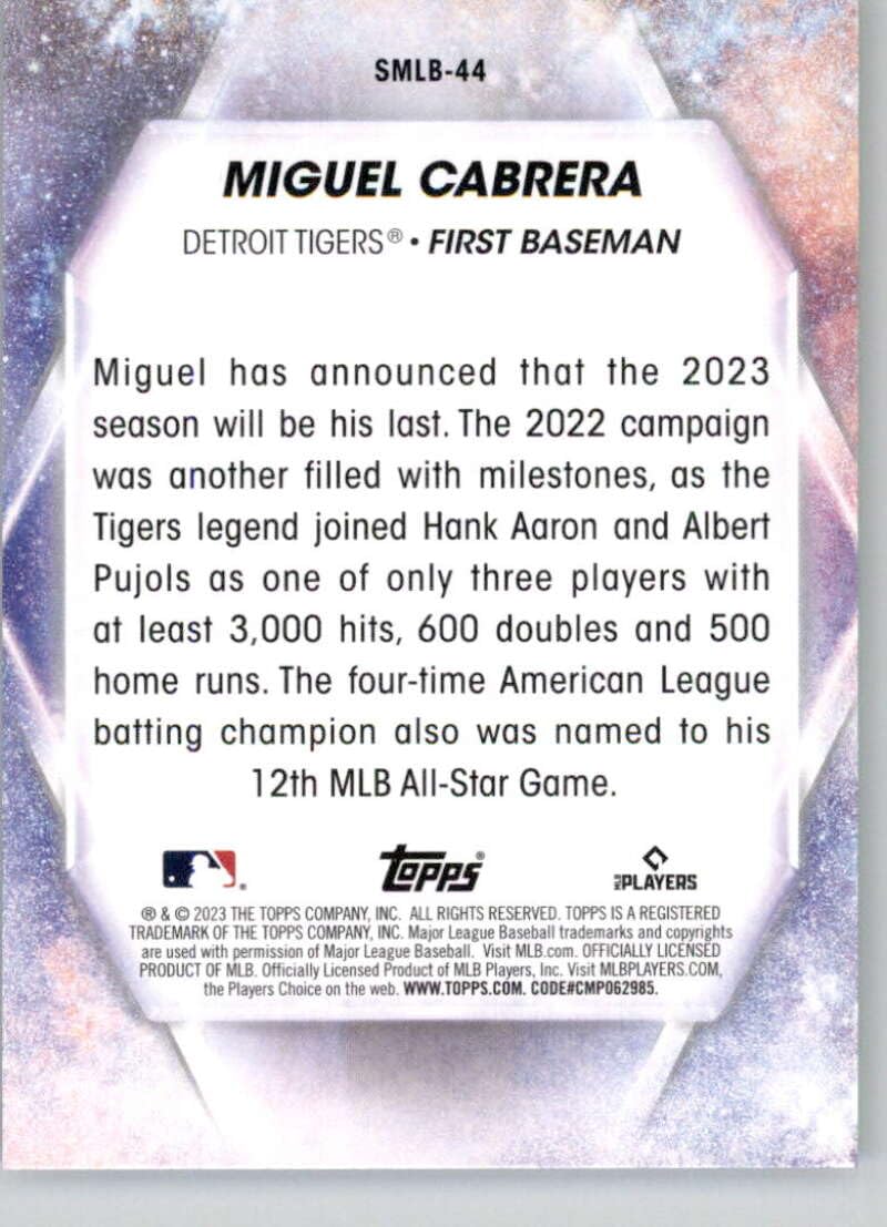 Amazon.com: 2023 TOPPS STARS OF THE MLB #SMLB-44 MIGUEL CABRERA