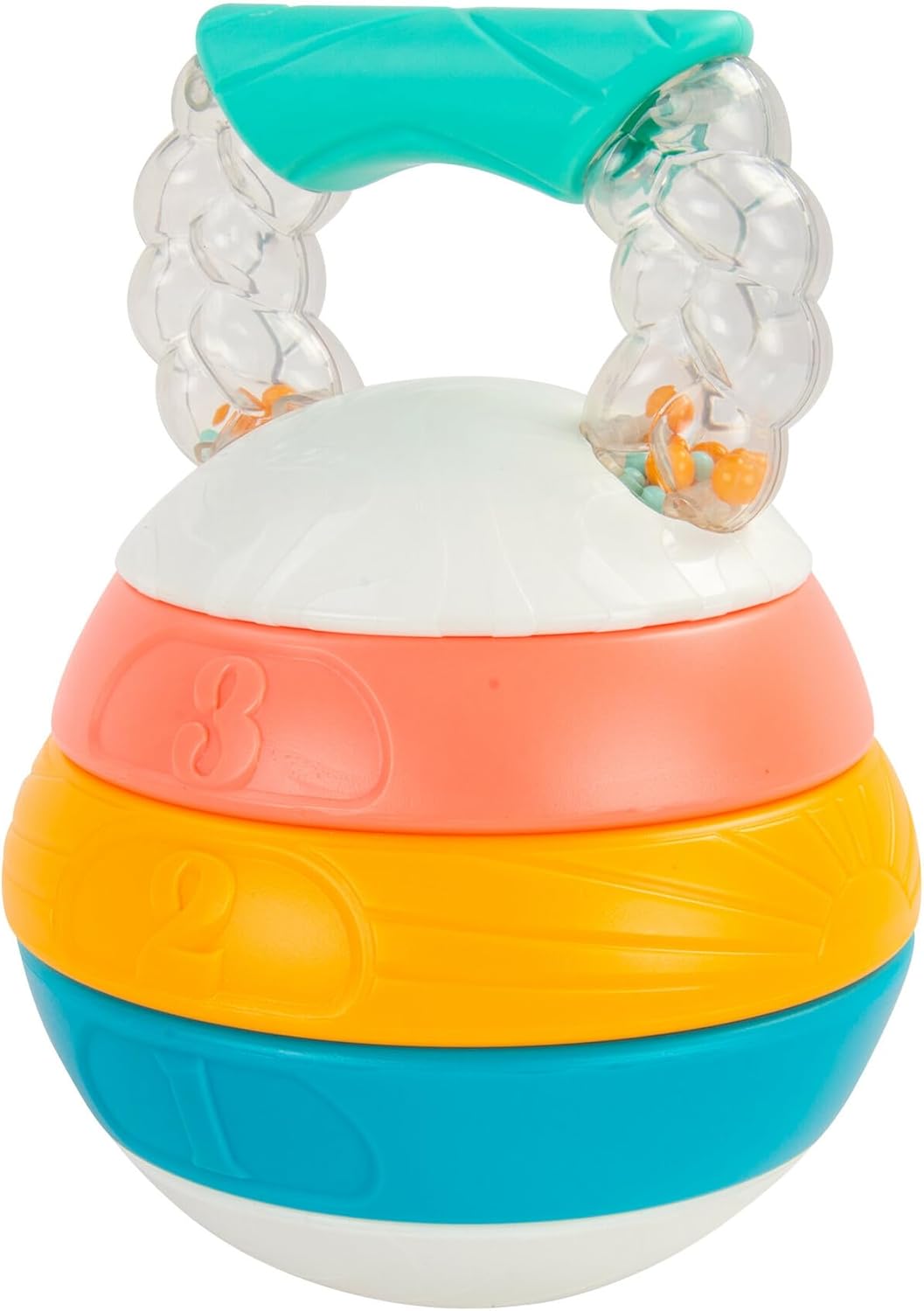 BEBÉ Fuerte Baby Workout Toys by Robin Arzon - Count & Groove Bouncy Barbell - Baby Play Gym Toys with Lights and Sounds - Counts and Sings in English and Spanish - Baby Toys Ages 9 Months and Up