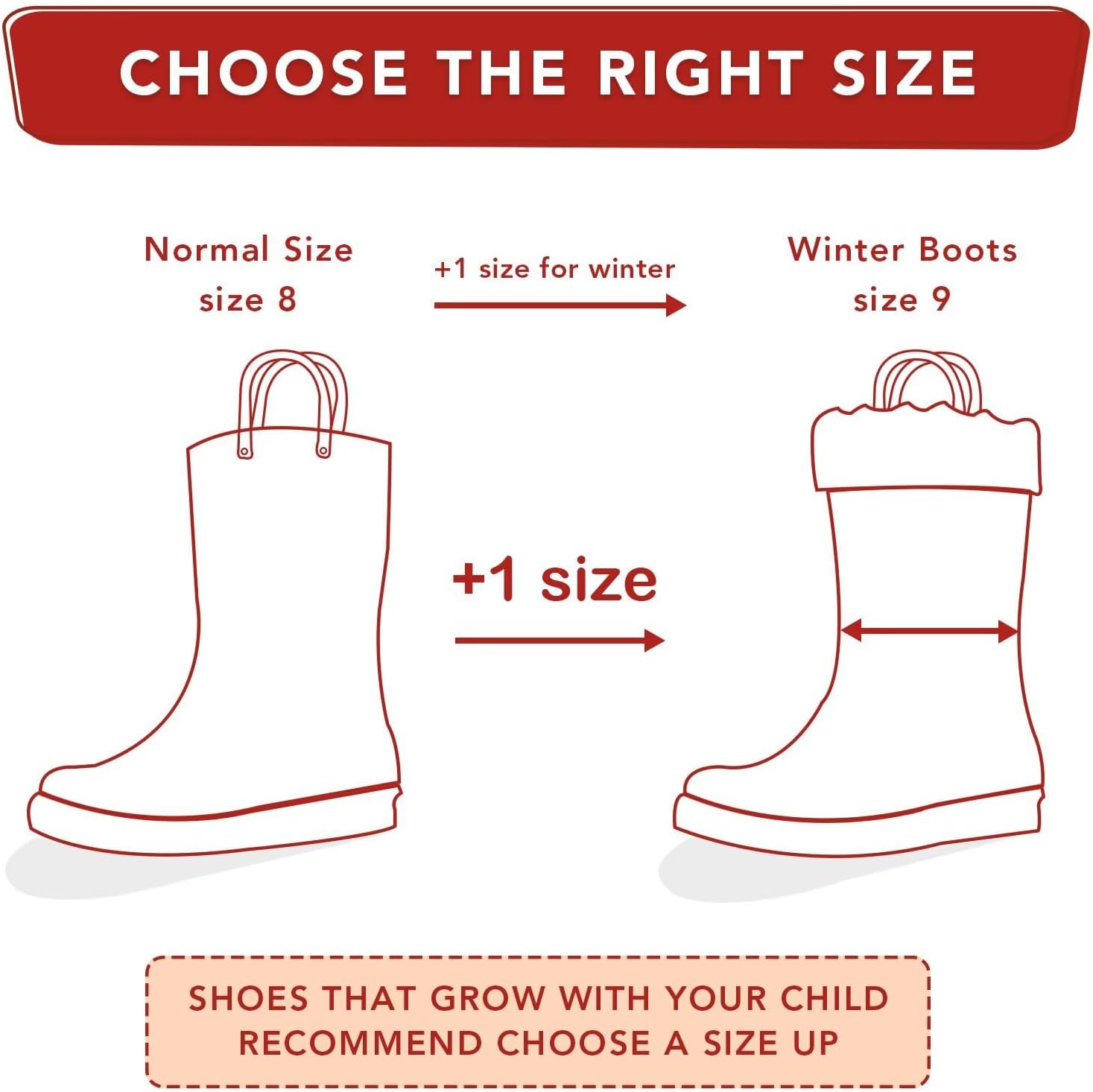 FUNCOO PLUS Toddler Rain Boots Kids Light up Snow Boots Boys Girls Waterproof Winter Boots with Removable Warm Lining