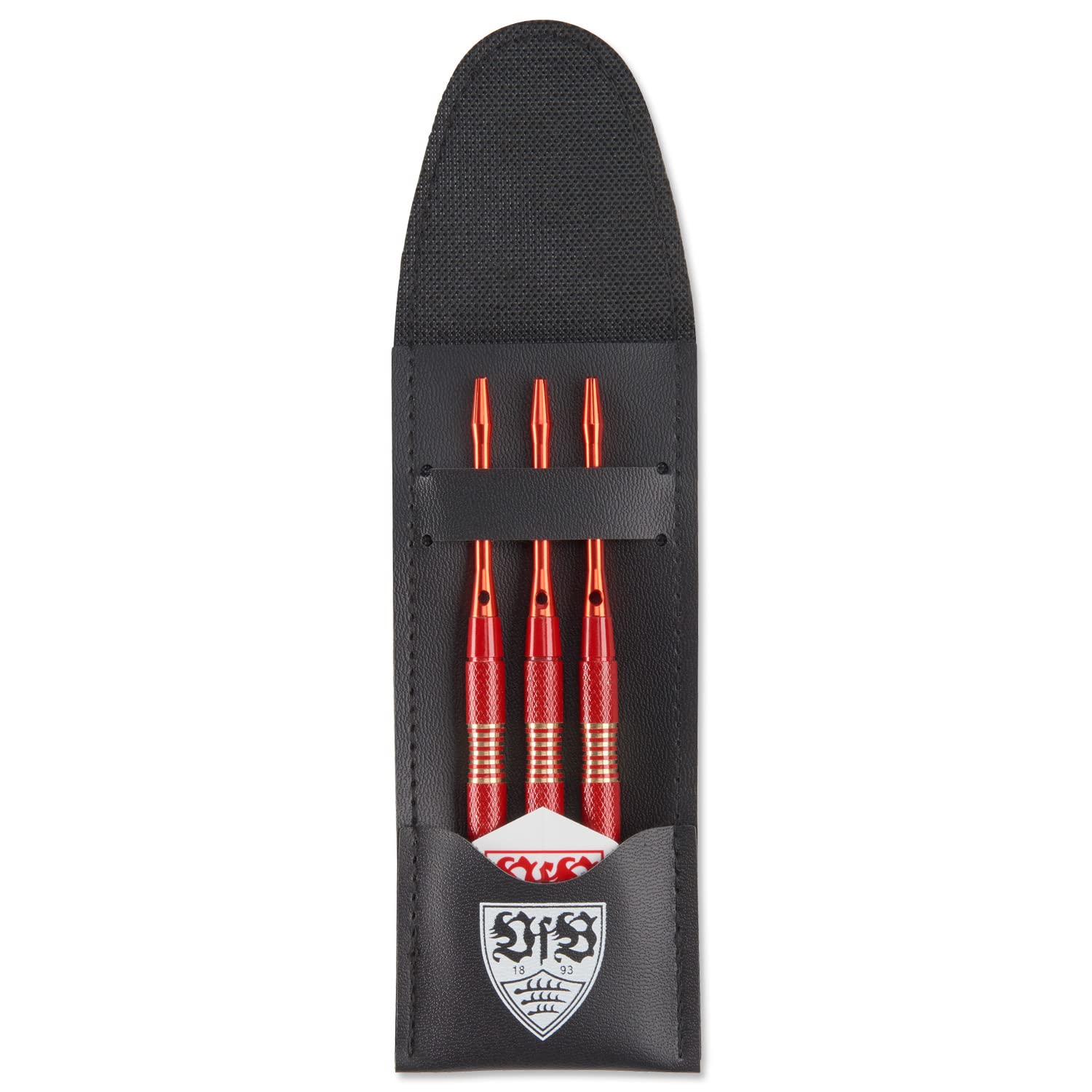 VfB 3-er Dartpfeile mit Ledertasche