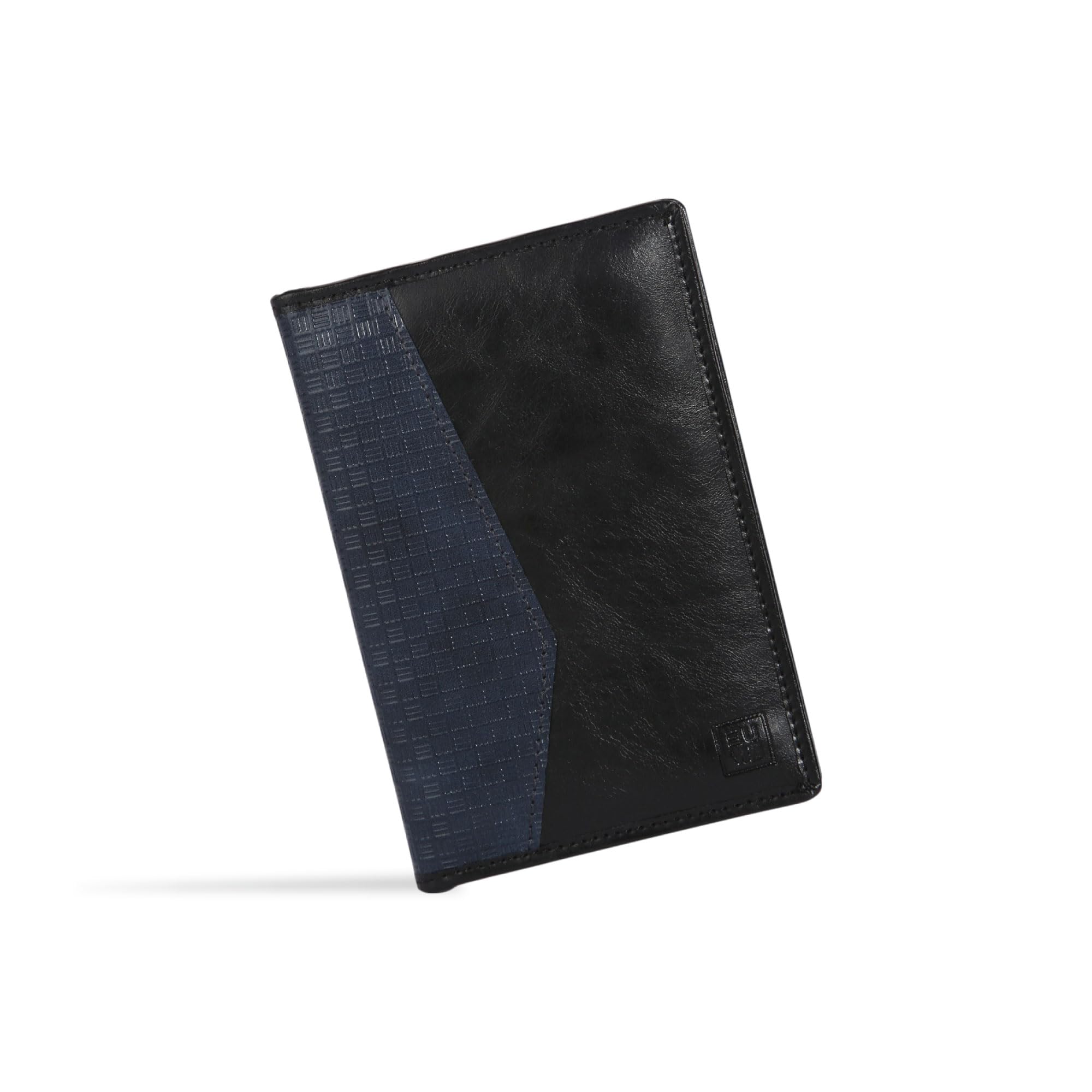 eume Nova Passport Holder for Men & Women, Charcoal Blue | Bifold Premium Vegan Leather | 3 Card Slots, 1 Compartment, 1 Pocket | Passport Pouch | Travel Document Organiser | Passport Cover-picture-11