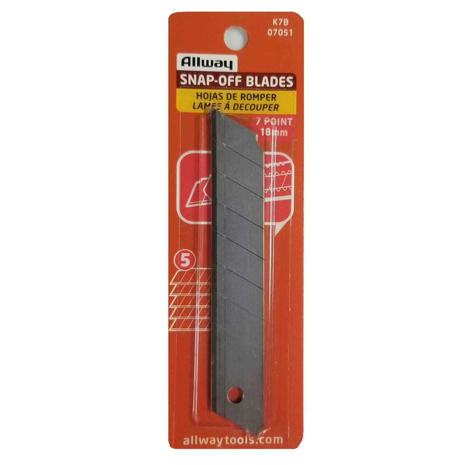 Allway 7 point Snap Blade, 18mm