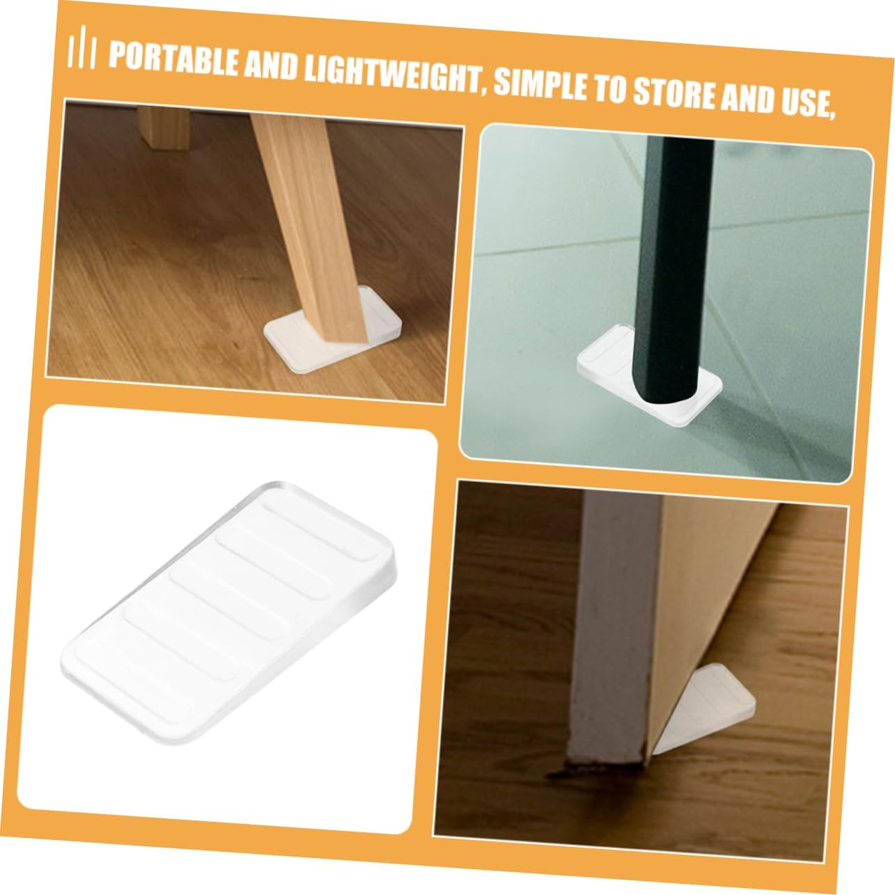 Furniture Wedge Levelers 8 Pcs Plastic Shims Home Table Bookshelf and Bed Frame Stabilizers