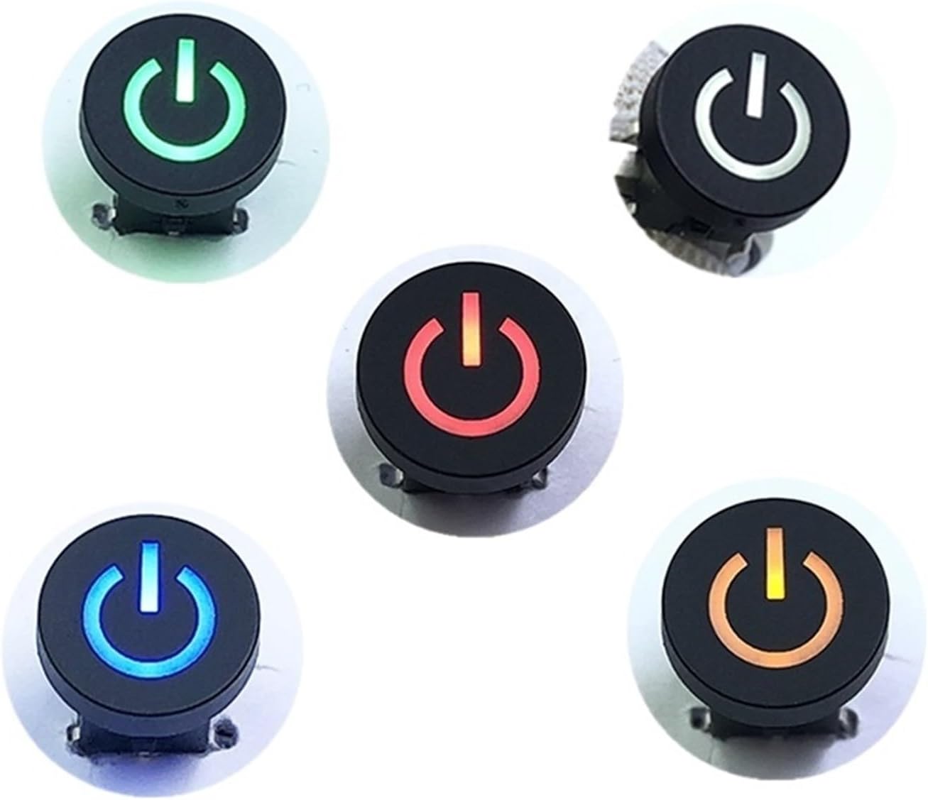 10pcs C12 LED OD 10mm Switch Cap Symbol Cap For 6 * 6mm Tactile Momentary LED Tact Push Button Switch Power cap(No. 7)