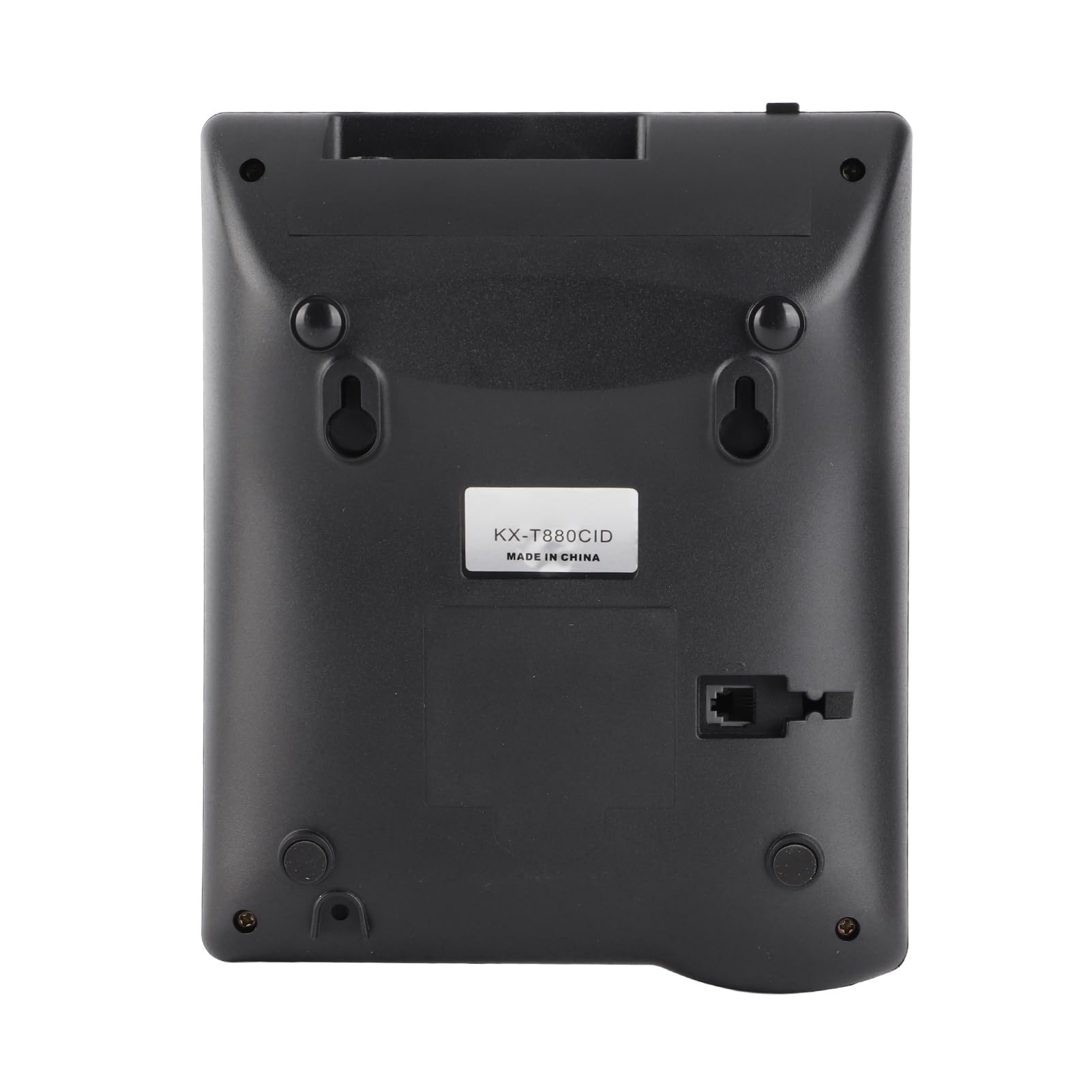 Telefono Fisso con Cavo, KX-T880C Telefono Fisso da Tavolo Senza Batteria Funzione di Visualizzazione 'ID Chiamante Muto Telefono Cablato Portatile per Casa, Hotel, Ufficio, Chiamate(Nero)