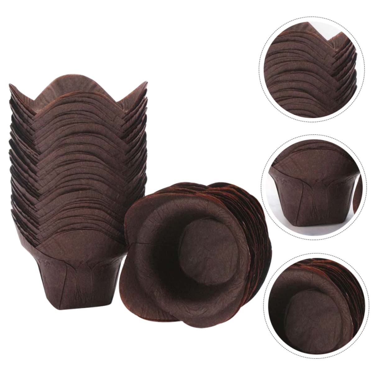 Alipis 400 Pièces Petit gâteau papier Anti-huile café coffeeb tasses de cuisson de mariage pâtes à muffins pour la cuisson biscuits bonbons doublures à usage unique doublures de cuisson