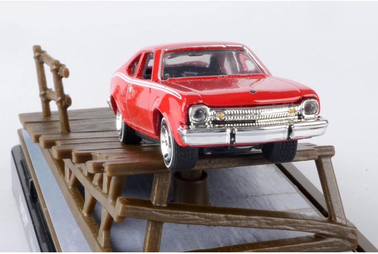 1974 AMC Hornet Red with White Stripes James Bond 007 "The Man with the Golden Gun (1974) Movie with Display 1/64 Diecast Model Car by Motormax