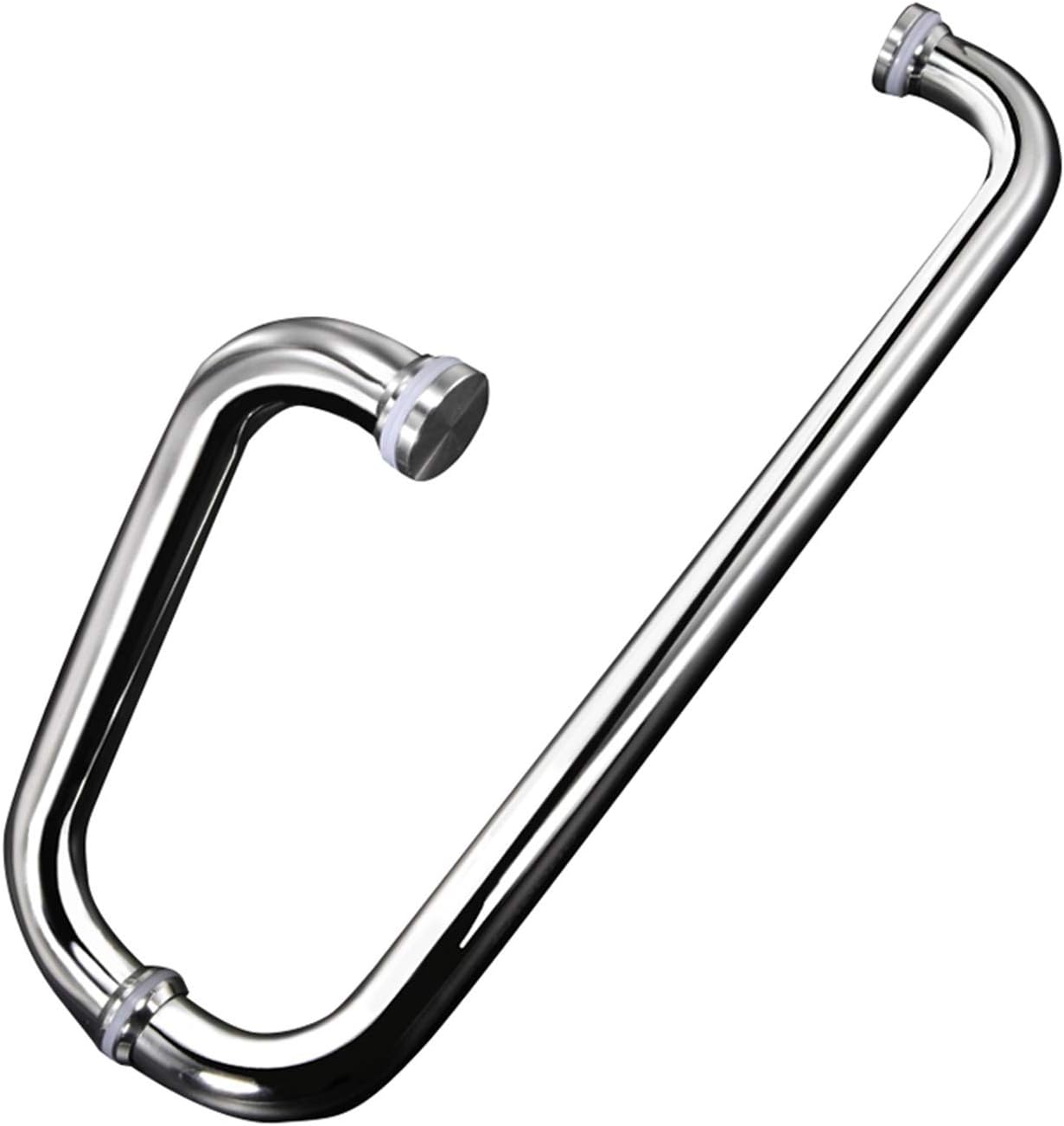 Glass Sliding Goors Handle | 304 Stainless Steel Chrome Shower Door Handle | Hole Distance 385mm+185mm, 425mm+255mm Handle Sets (Size : 425mm+255mm)