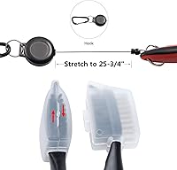 Vista 5 de Pack of 2 Golf Club Brush Groove Cleaner with Retractable Zip-line and Aluminum Carabiner Cleaning Tools