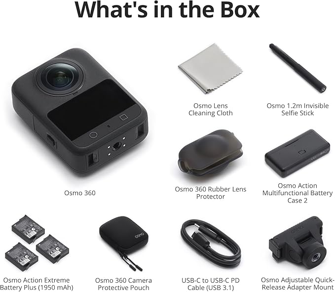DJI Osmo 360 Adventure Combo Cámara Acción 8K 360° miniatura 10