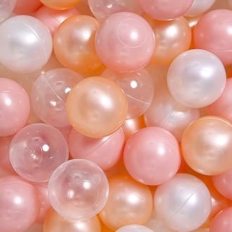 GOGOSOBall Pit Balls for Toddles Kids Plastic Ballpits Accessories Crush Proof Durable Fun Shape Play Baby Bath Toys 50 100 200 500 1000