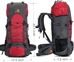 60L Cadre intérieur Randonnée Camping Sac à dos avec couverture de pluie, sac de jour de sport en plein air pour monter en randonnée