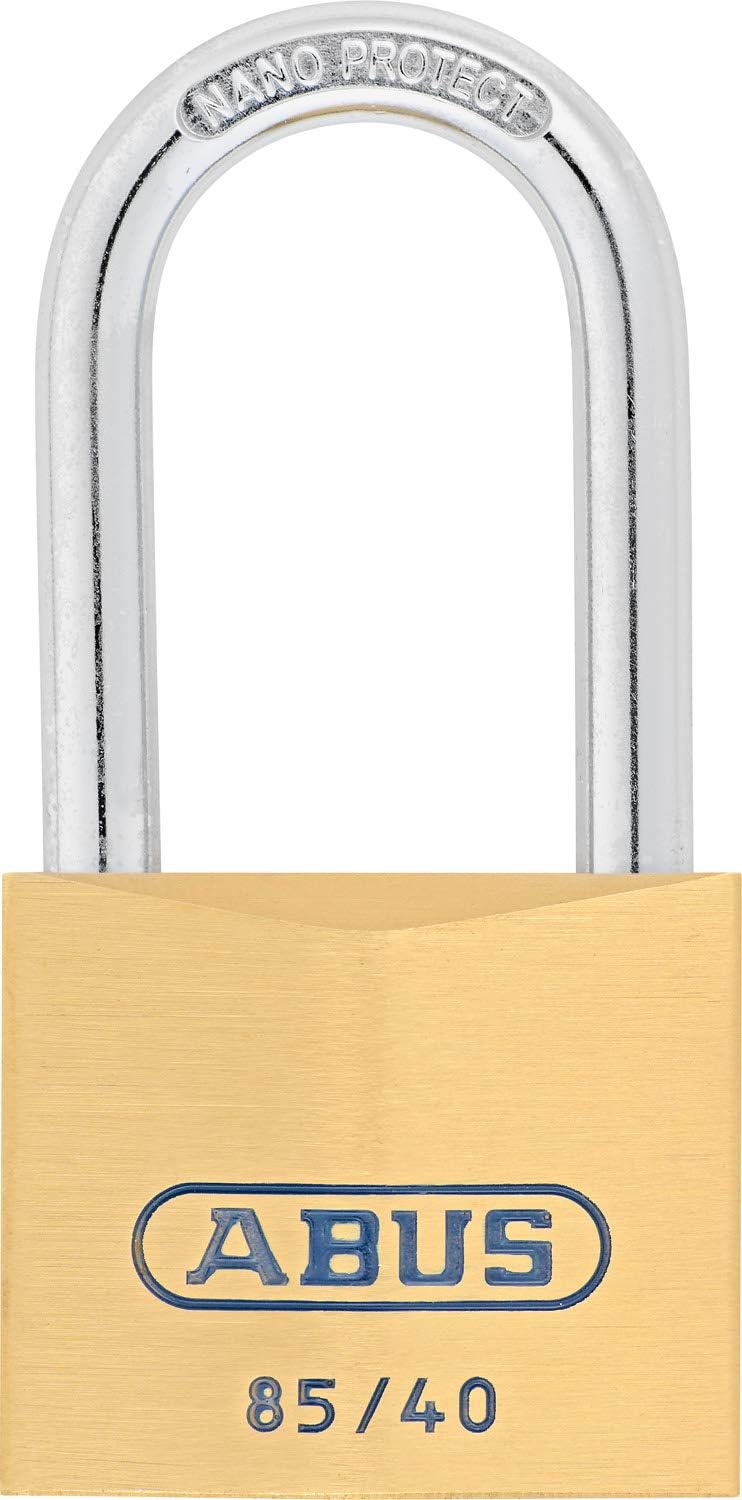 Brass padlock, clear bracket approx. 40 mm, bracket diameter: 6 mm 100 x 50 x 50 cm, Standard Bracket / Height 40 Mm, 40mm