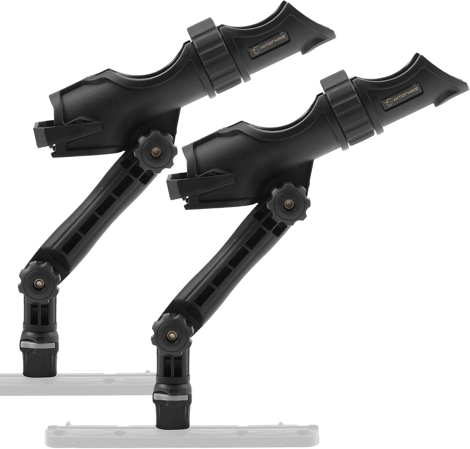 Hitorhike Kayak & Boat Fishing Rod Holder Set with Extender – Universal Reel Compatibility, 360° Adjustable, Heavy-Duty Mounts