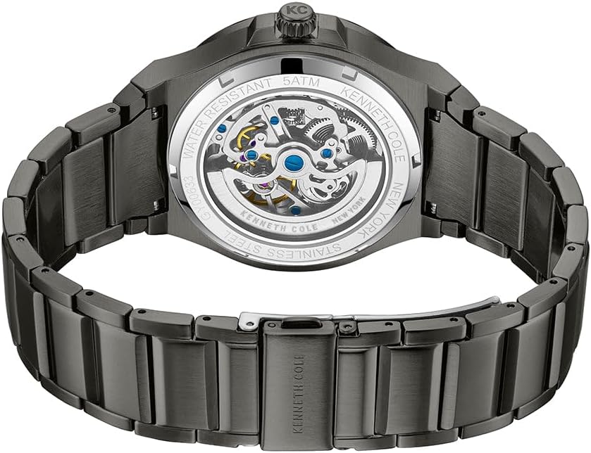 Kenneth Cole New York Men's Watch - Luxury, Stainless Steel, Automatic Self-Winding, Water-Resistant, Single Layer- Dial Type, Sleek Design Analog Watch for Men