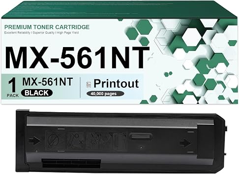 Compatible for Sharp MX-561NT Toner Cartridge Replacement for MX-561NT Cartridge Fit for Sharp MX-M2630 MX-M3570 MX-M4050 MX-M5050 MX-M3050 MX-M3070 MX-M3550 MX-6050 MX-M6070 Printers
