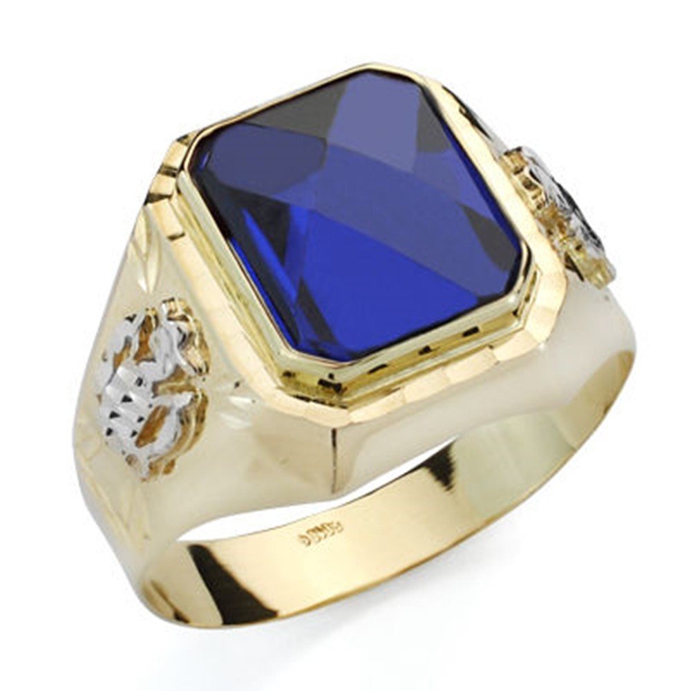 Inmaculada Romero IR Sello oro 18k caballero espinela azul tallada [AB4739]