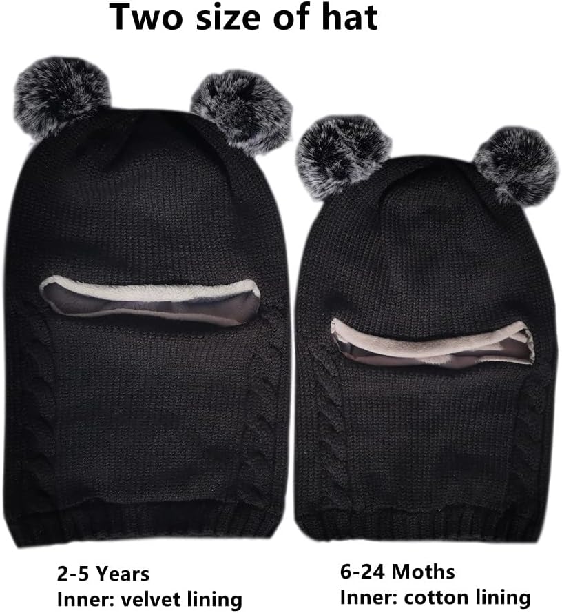 Baby Winter Hat Scarf Set, Unisex Infant Toddler Kids Hat Scarf - Image 3