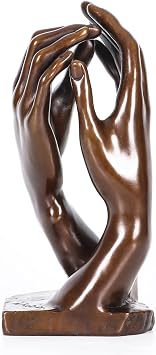 Bronze The Cathedral Hands Statue by Rodin Replica Famous Sculpture 8.5" H