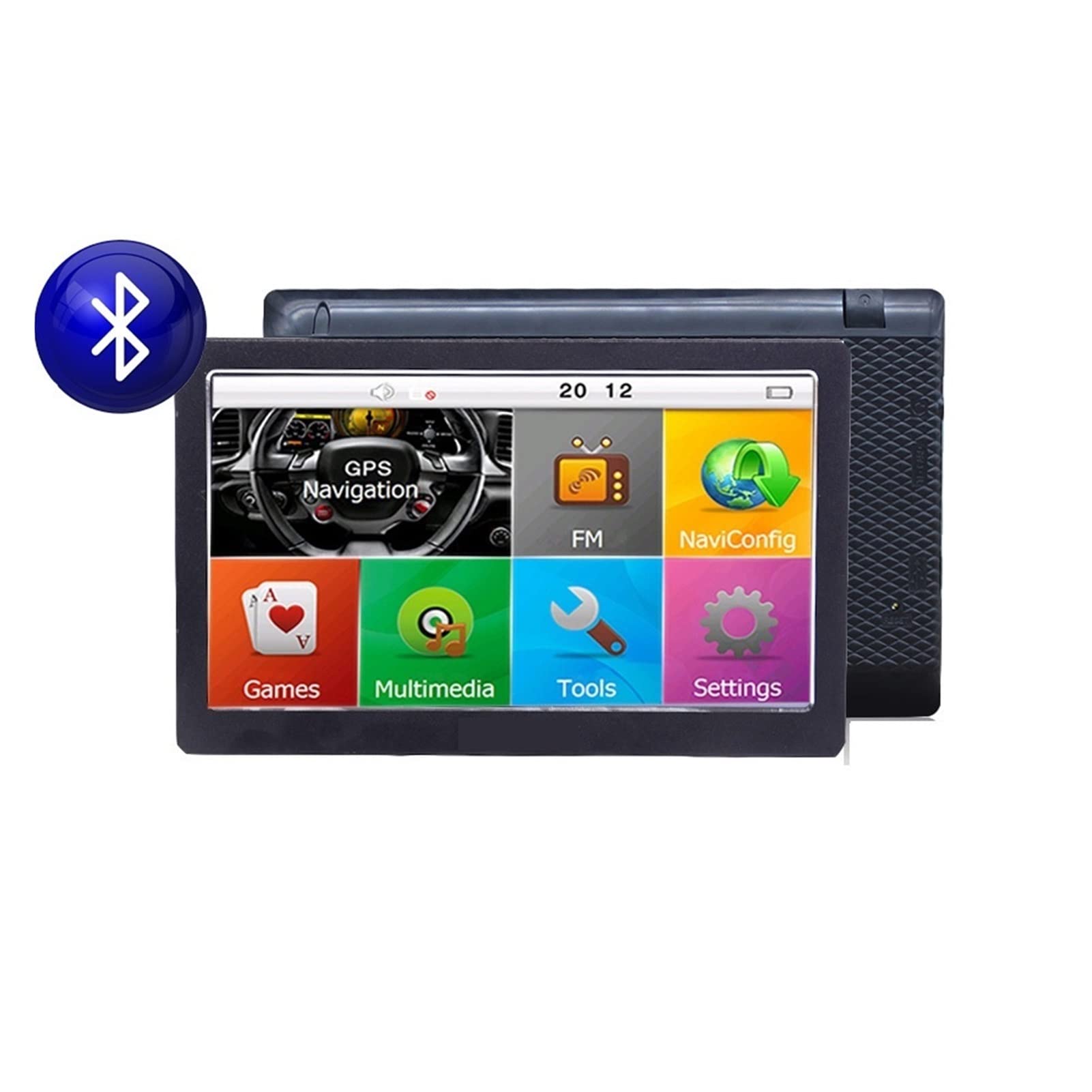 Navigazione GPS per camion, camper, auto 7 pollici HD. Camping Car/Truck/Vehicle GPS Navigazione costruita in. 8 GB + 256m Bluetooth MP3 / MP4. Giocatori Facile da usare (Color : Without Bluetoot