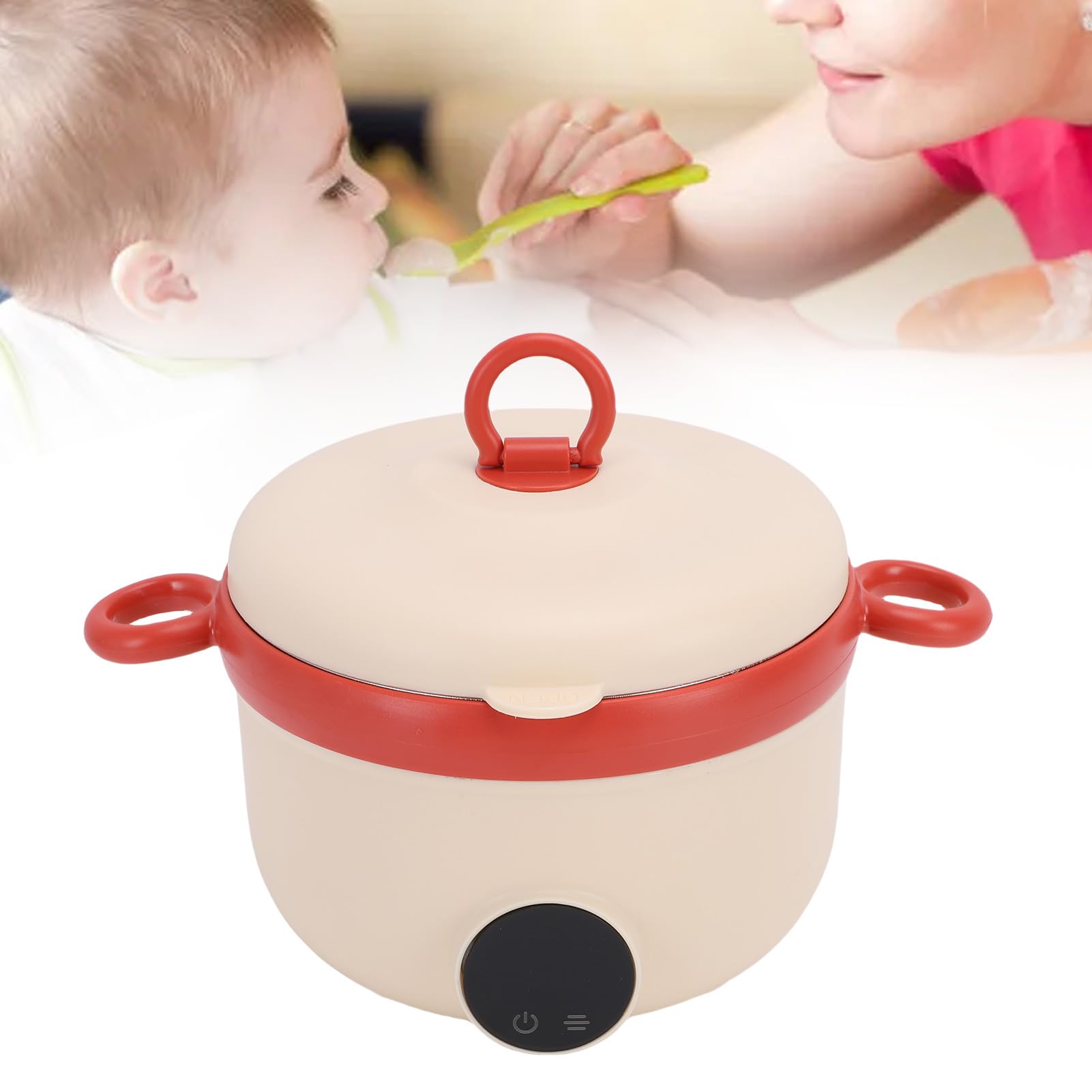 Duokon Tazón Calentador de Alimentos Tazón Calefactor Recargable de Acero Inoxidable 450 ML Diseño Inalámbrico de Temperatura Constante para Alimentación de Bebés en Casa, Viajes y Uso en Movimiento