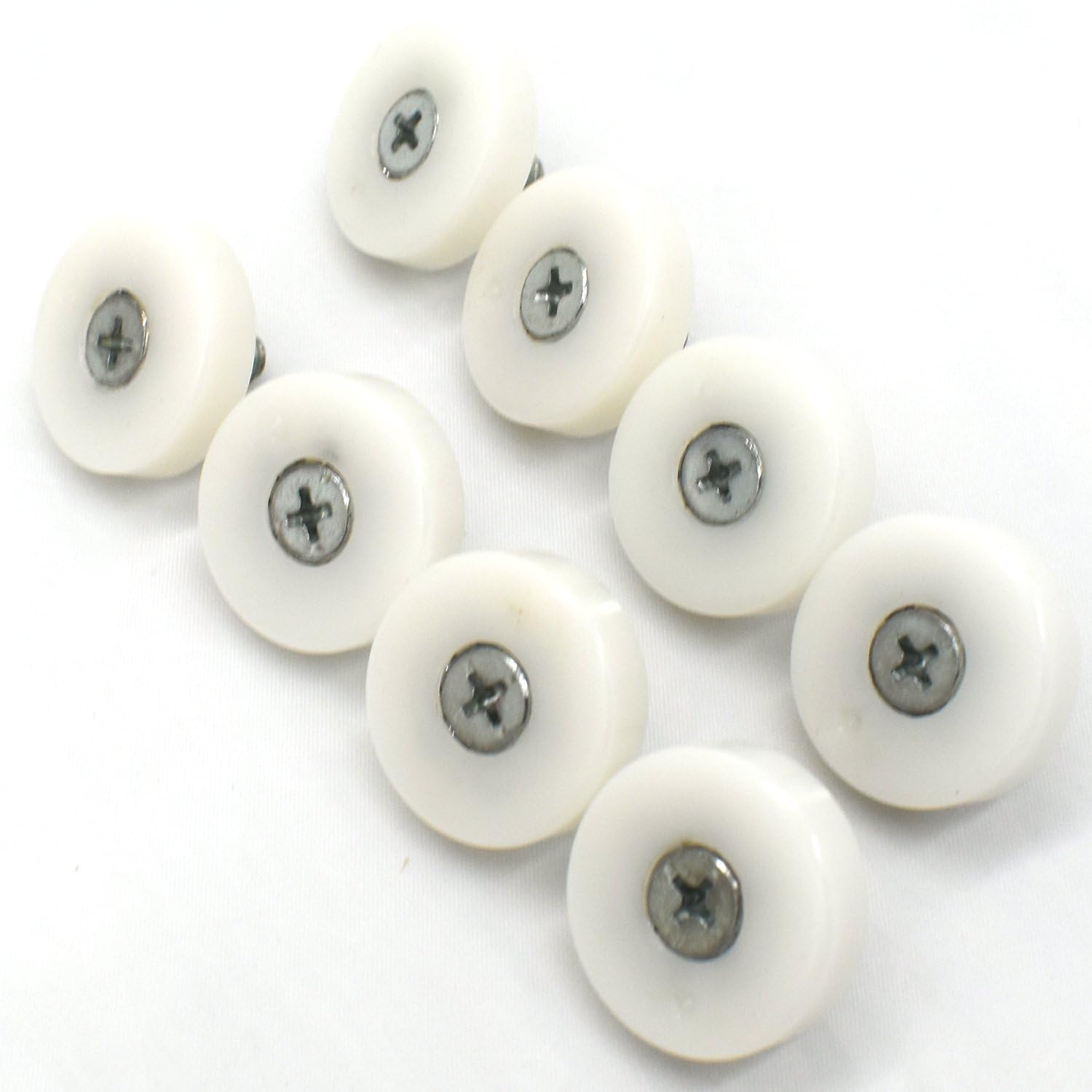 YUANQIAN Piccola rotella in nylon con cuscinetto per cassetti, mobili in lamiera di ferro e armadietti di posizionament0 (19mm*8pcs)