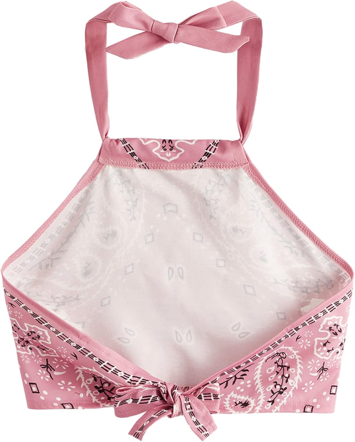 SweatyRocks Women's Vintage Print Halter Neck Crop Top - Image 3