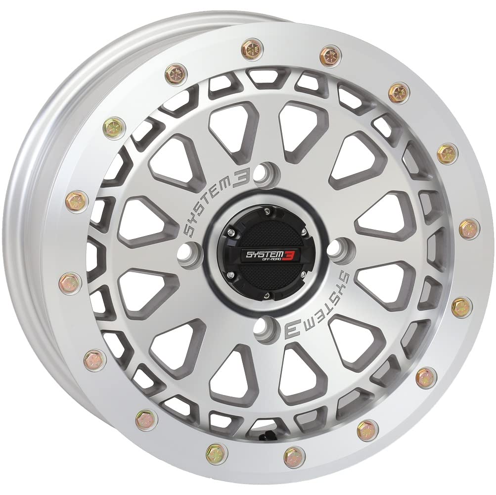 Amazon.com: System 3 SB-6 Beadlock 15x7 ATV/UTV Wheel - Machined