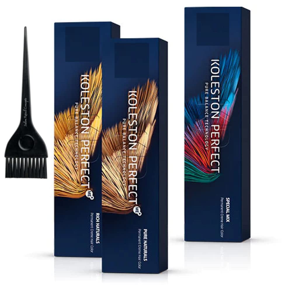 Salon Retail Concepts Comb + KOLESTON PERFECT ME+Permanent Creme Color, Haircolor Cream Hair Color Dye Colour (w/SRC Comb)…08/01