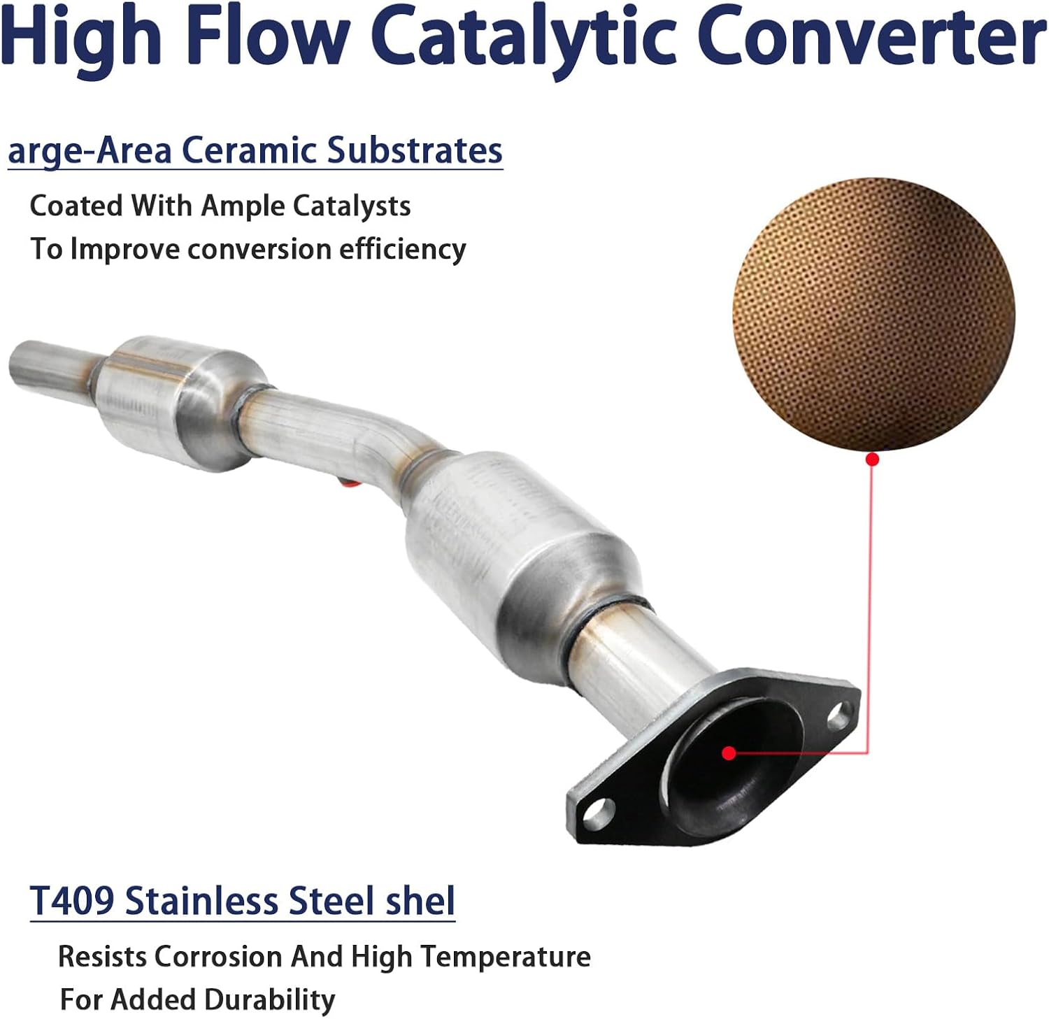 High Flow Front Catalytic Converter Kit Direct-Fit Corolla Matrix Pontiac Vibe 2003-2008 1.8L