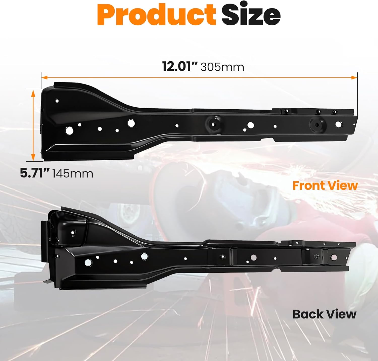 Torque Box Floor Supports Rust Frame Repair Kit Fit for 1997-2006 Jeep Wrangler TJ & LJ - Full Body Mount Replacement Kit