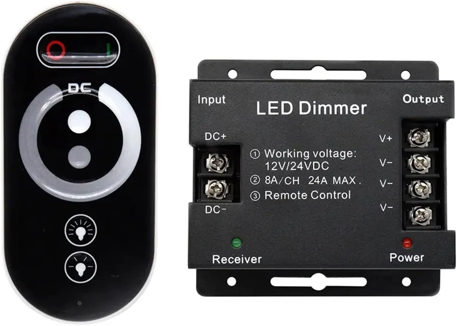 DC12V LED 単色タッチコントローラカラーボックスシングルチャンネルコントローラワイヤレス RF6 ボタン鉄シェルタッチコント