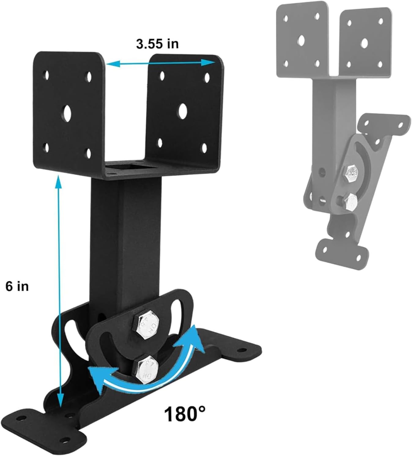 Angle Adjustable Roof Riser Beam Mounting Bracket for Gazebo, Roof, Patio, Pergola 1Pcs
