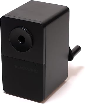 Blackwing Desktop Sharpener, Adjustable Sharpening Dial, Handcrank Design, Metal Drawer