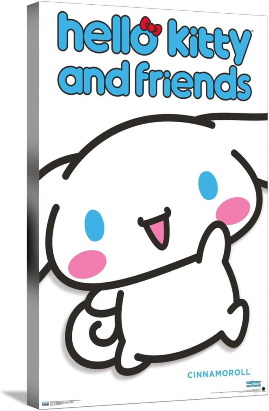 Trends International Hello Kitty and Friends: Hello - Cinnamoroll Feature Series Canvas Wall Poster, 14.72" x 22.37", Stretched Canvas