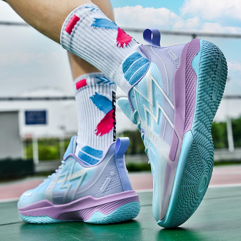 Image of Women Basketball Shoes Fashion Sneakers Comfortable Unisex Athletic Lightweight Non Slip Outdoor Sport Volleyball Shoes