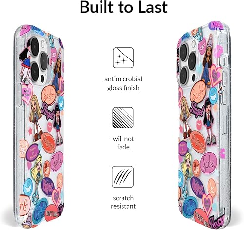 Miniatura 4 de VELVET CAVIAR Funda para iPhone 14 Pro Max, probada en caídas de 10 pies, purpurina transparente Bratz Bratz Pack Glitter,Blonde