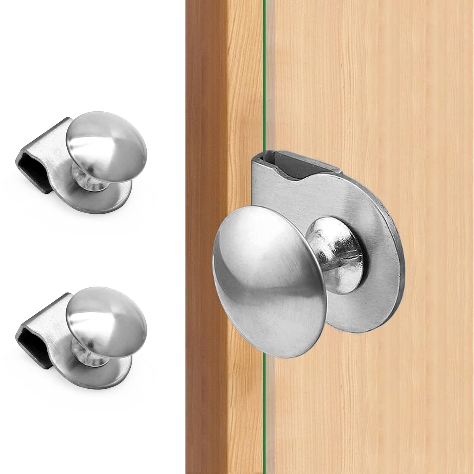 Maniglie Per Porte In Vetro Senza Foratura - 4 Pezzi In Acciaio Inox, Per Spessori 5-8mm - Foto 3