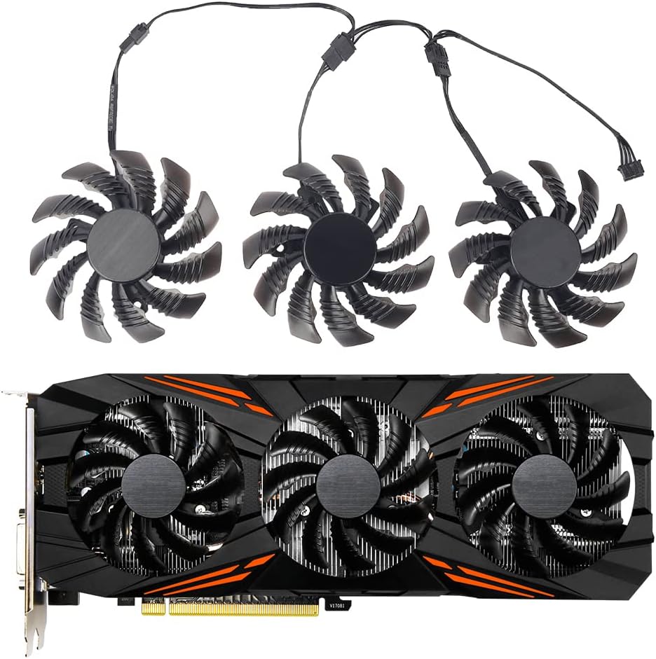 T128010SU 75mm GTX1060 GTX1070 GTX1080 Graphics Card Fans for GIGABYTE AORUS GTX 1060 1070 1080 Ti G1 Gaming GV-N98T GTX 980 970 960 NTITANX GPU