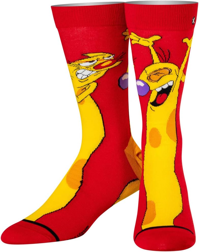 - Nickelodeon Crew Socks – Fun Retro 90s Cartoon Characters – Official Licensed Unisex Novelty Socks