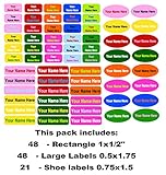 Camp Pack Waterproof Name Labels. Personalized Stick On Clothing Labels- Personalized with Your...