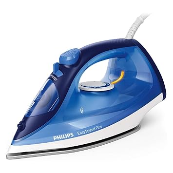 Philips Steam Iron GC2145/20 2200-watt, From Worlds No.1 Ironing Brand*, Scratch resistant ceramic soleplate, Steam Rate of up to 30 g/min, 110 g steam boost, Drip stop technology
