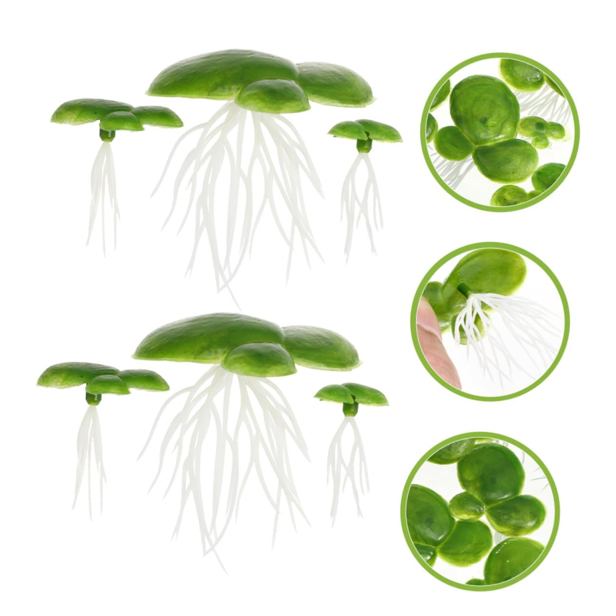 BESPORTBLE 5ensembles Décoration De Réservoir Aquatique De Plantes Flottantes Artificielles Imitation Lentilles Eau pour Aquarium Et Étang Ornement Naturel pour Poisson