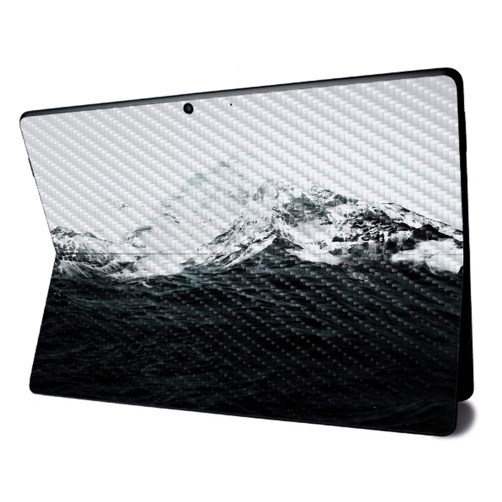 MightySkins Carbon Fiber Skin for Microsoft Surface Pro X - Mountain Waves | Textured Carbon Fiber Finish | Easy to Apply, Remove, and Change Styles | Made in The USA (CF-MISURPRX-Mountain Waves)