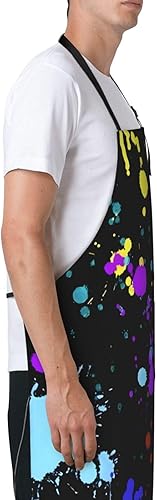 Miniatura 4 de Delantal de trabajo resistente al agua para cocina, barbacoa, fiesta, regalo perfecto de vacaciones con 2 bolsillos