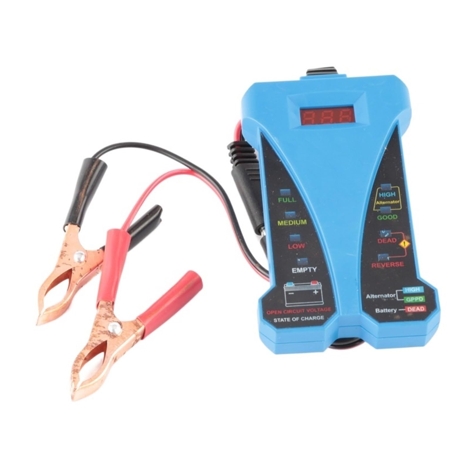 Tester Batteria Auto Moto Tester Batteria 12V LED Strumento di Misura Digitale Misuratore di Tensione