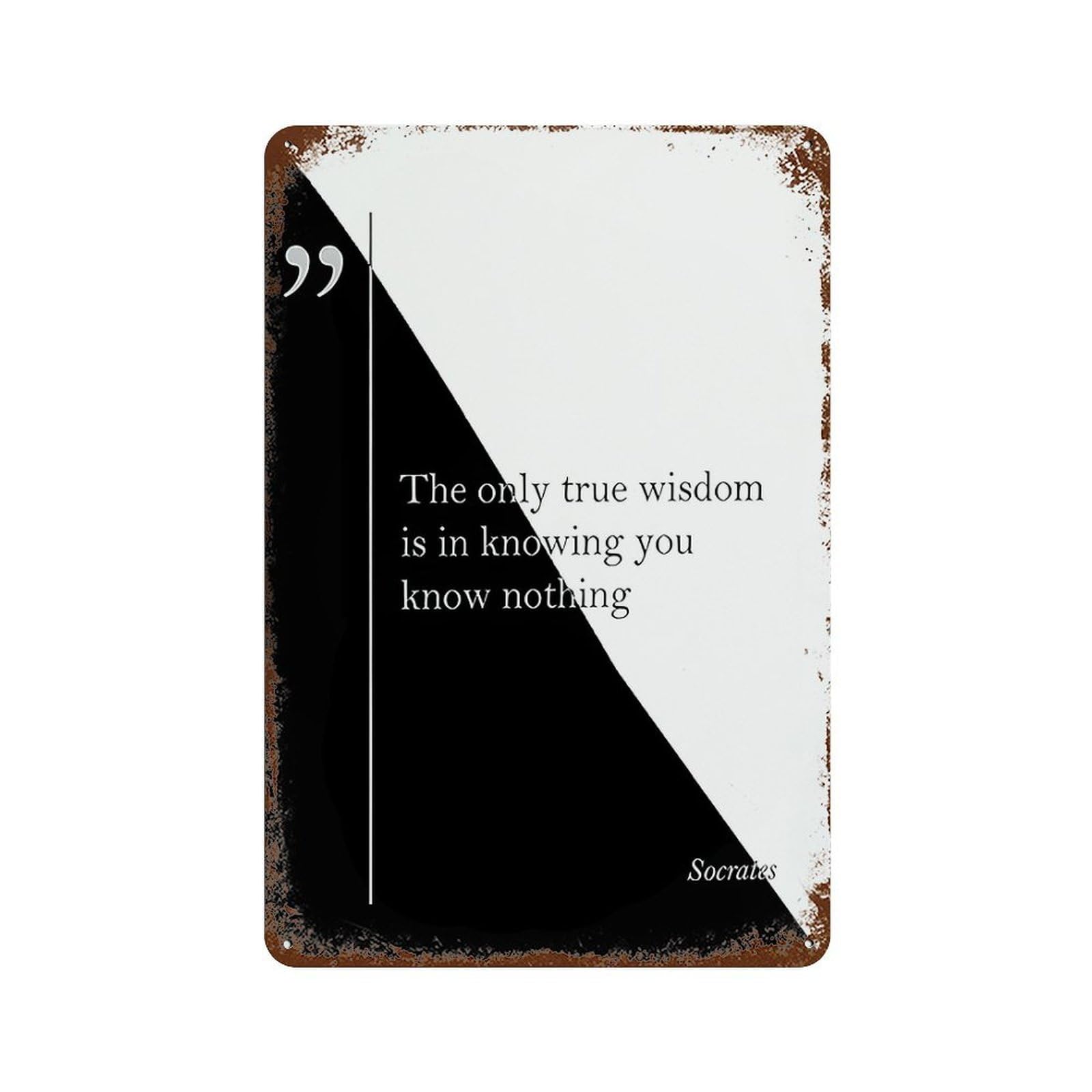 xiaoxiaoshen The Only True Wisdom Wall Decor Art Metal Tin Poster Modern Home Decor Art Home Bar Shop Decorations Vintage Sign 30x20cm