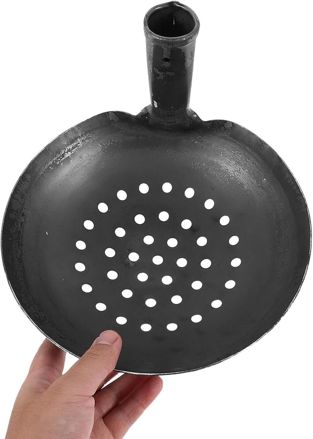 Garden Muck Scoop, Iron Dung Cleaning Ladle Shovel, Muck Sifting Scooper for Sludge, Mud, Debris Removal on Well, Path, Gutter, Outdoor, Durable Metal Scoop for Efficient Cleaning